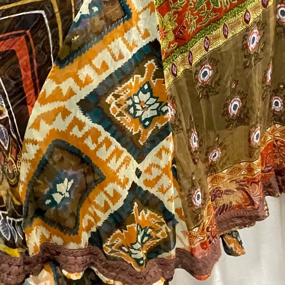 Anu by Natural boho patchwork skirt Size M